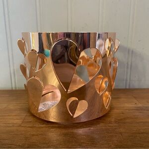 BBW Rose Gold Heart Cutout Candleholder